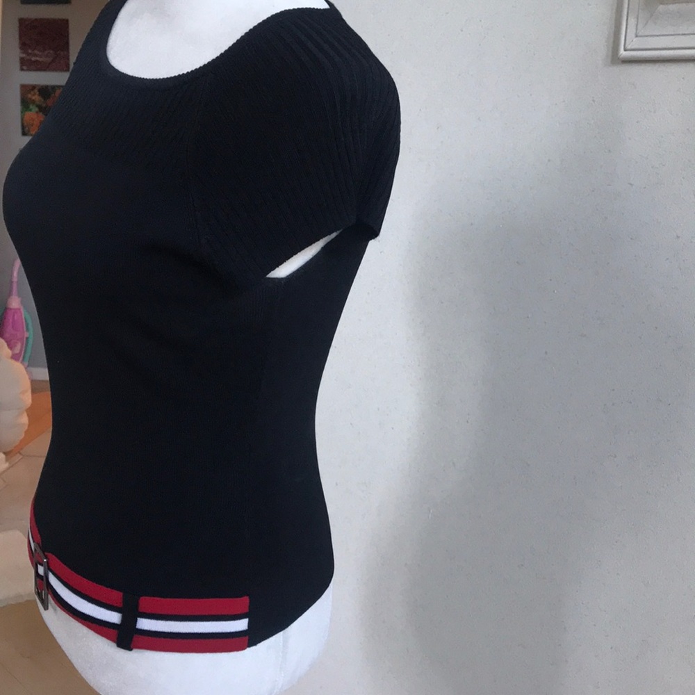 Black designer viscose top - Picture 7 of 9